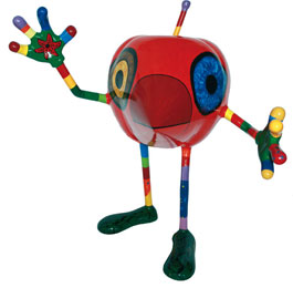 Apfelförmige Figur.